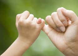 Content Promises (Newsletter 2-6 Blog) Mother and child pinky swearing, Japan